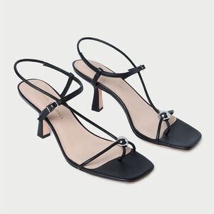 Loeffler Randall Black Triana Mid-heel Sandals